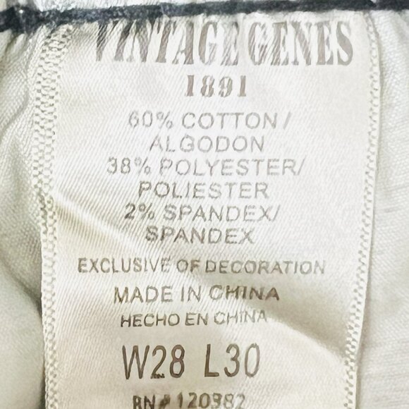 NWT Vintage Genes Men's Slim Fit Jeans Sz 28x30 Slim Leg Dark Blue Stretch Denim - Picture 8 of 14